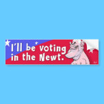 Newt Gingrich Cartoon Bumper Sticker caricature bumper stickers