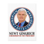 Newt Gingrich Conservative for President Postcards