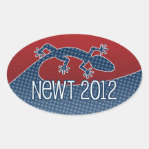 Newt Gingrich for President 2012 Oval Sticker