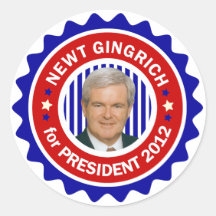 Newt Gingrich for US President 2012 Sticker