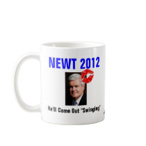 Newt Gingrich - He'll Come Out Swinging mugs