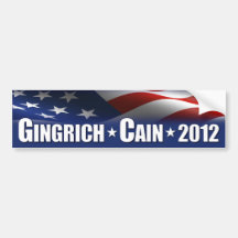 Newt Gingrich Herman Cain Bumper Stickers