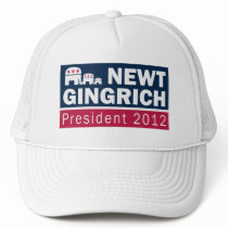Newt Gingrich President 2012 Republican Elephant Trucker Hat
