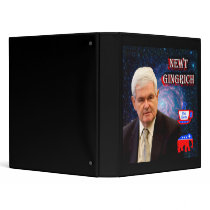 Newt Gingrich - Tea Party - GOP Elephant 3 Ring Binders
