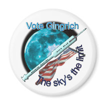 Newt Gingrich - the sky's the limit Refrigerator Magnet