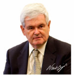 Newt Gingrich With The Newt Signature Photo Cut Outs