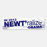 NEWT 'raize OBAMA - Gingrich 2012 Bumper Sticker