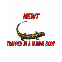 Newt trapped in a human body t-shirts by AnimalShirts Newt trapped in a human body t-shirts