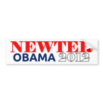 Newter Obama 2012 Dark Blue Bumper Stickers