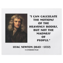 Newton Calculate Motions Madness Of People Quote flyers