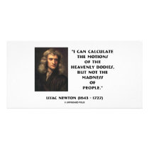 Newton Calculate Motions Madness Of People Quote photo cards