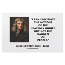 Newton Calculate Motions Madness Of People Quote Custom Stationery