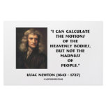 Newton Calculate Motions Madness Of People Quote Custom Stationery