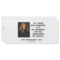 Newton Standing On The Shoulders Of Giants rack cards