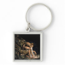 Newton William Blake Masonic Painting Key Chain