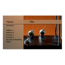 Newton's cradle business card templates
