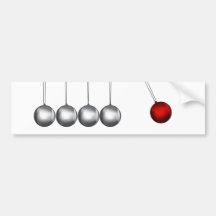 newtons cradle silver balls concept bumper stickers