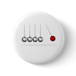 newtons cradle silver balls concept pinback buttons