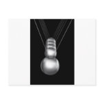 newtons cradle silver balls on black background postcards