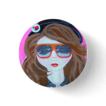 NewWave 80's Girl buttons