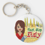 Next Stop Italy Logo Key Chain