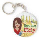 Next Stop Italy Logo Key Chain