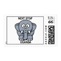 NEXT STOP, UGANDA Elephant postage by THEWHISPERER NEXT STOP, UGANDA Elephant postage