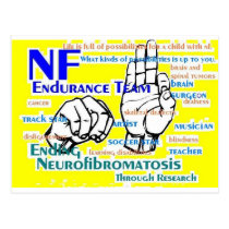 nf endurance team design in yellow postcards