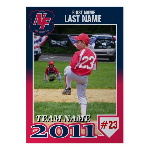 NFB 2011 Baseball Card Large Business Cards (Pack Of 100) Zazzle