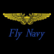 NFO Wings W/F-4 and Fly Navy embroidered shirts