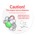 NFS "This engine runs on Ketamine" Sticker by NaturalFractalSpaces NFS "This engine runs on Ketamine" Sticker