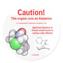 NFS "This engine runs on Ketamine" Sticker