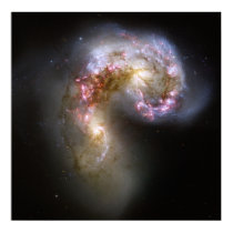NGC 4308 - 4309 Antennea Galaxies posters