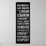 NH Bus Poster - Dartmouth Lake Sunapee