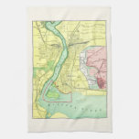 Niagara Falls and Vicinity Vintage Map 1885 Kitchen Towel at Zazzle