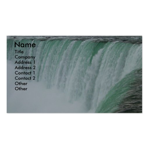 Niagara Falls Business Card (front side)