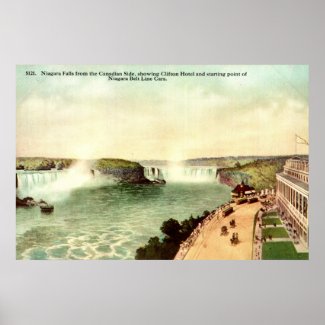 Niagara Falls, Clifton Hotel 1915 Vintage print