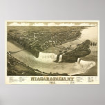 Niagara Falls New York 1882 Antique Panoramic Map posters