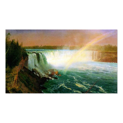 Niagara falls painting art artist Albert Bierstadt Business Card Template