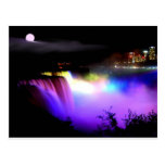 Niagara-Falls-under-floodlights-at-night Post Card at Zazzle