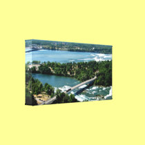 Niagara River Aerial View #2 Wrapped Canvas Print canvas prints