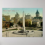 Niagara Square, Buffalo, NY Vintage Print