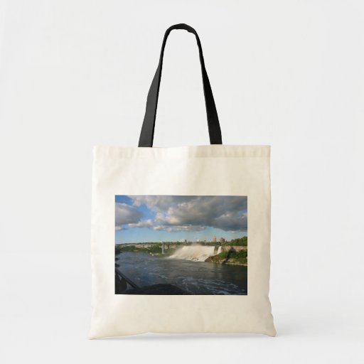 Niagra Falls And View Of American Side From Canada Canvas Bags