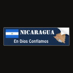 Nicaragua Flag Map Text Bumper Sticker