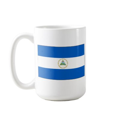 Nicaragua Flag and Map Mug by FlagAndMap