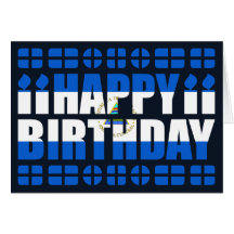 Nicaragua Flag Birthday Card