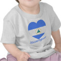Nicaragua Flag Heart t-shirts