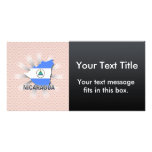 Nicaragua Flag Map 2.0 Customized Photo Card