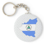 Nicaragua Flag Map full size Key Chains