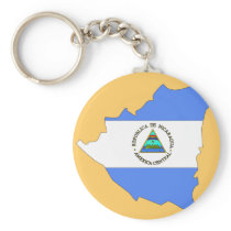 Nicaragua flag map keychain